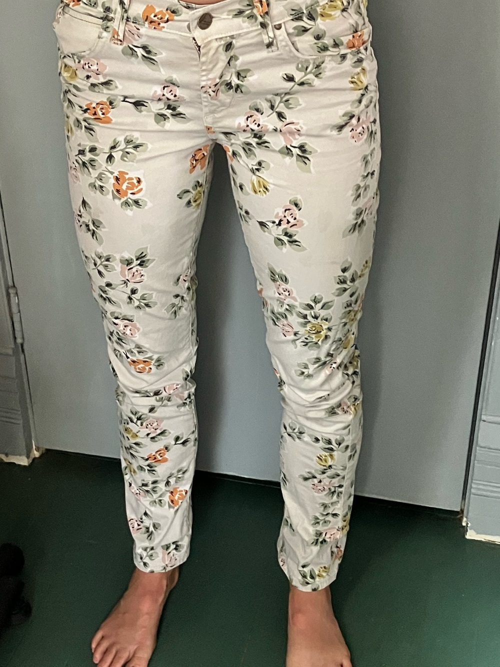 Floral Print White Women’s Jeans - citizen’s of humanity - Picture 4 of 6
